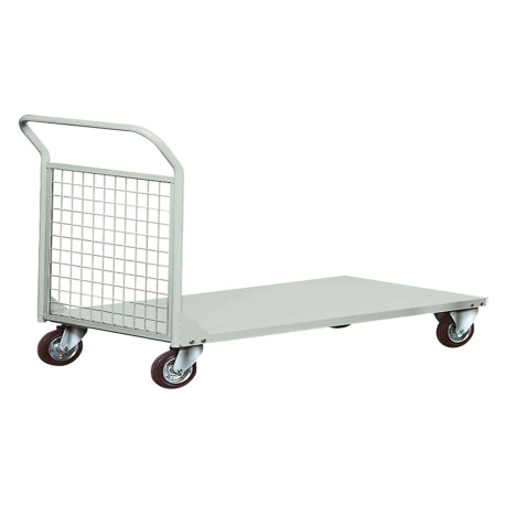Carrello da lavoro - 1 sponda rete - 300 kg - grigio - Tecnotelai