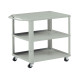 Carrello da lavoro - 3 vasche da 60 x 45 cm - 71 x 45 x 78 cm - grigio - Tecnotelai