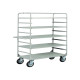 Carrello da lavoro - 4 piani estraibili - 132 x 67 x 177 cm - 450 kg - grigio - Tecnotelai
