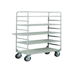 Carrello da lavoro - 4 piani estraibili - 132 x 67 x 177 cm - 450 kg - grigio - Tecnotelai