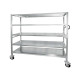 Carrello da lavoro - 5 piani - 151 x 67 x 165,5 cm - 300 kg - zincato - Tecnotelai
