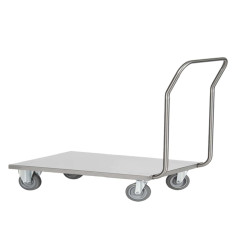 Carrello da lavoro - con pianale - 60 x 90 x 97cm - acciaio inox AISI 304 - grigio - Tecnotelai