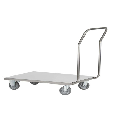 Carrello da lavoro - con pianale - 60 x 90 x 97cm - acciaio inox AISI 304 - grigio - Tecnotelai