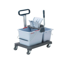 Carrello per pulizie UltraSpeed Pro Doppio - con barra - 33 L - 62 x 38 x 85 cm - Vileda