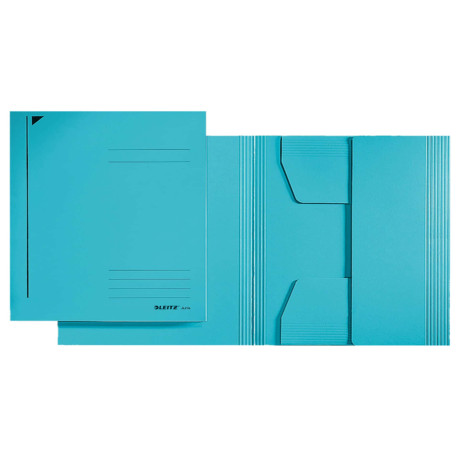 Cartellina 3 lembi - 430 gr - 24,3 x 34 cm - azzurro - Leitz