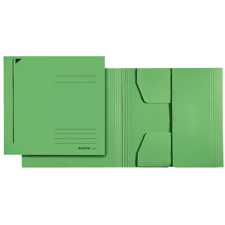 Cartellina 3 lembi - 430 gr - 24,3 x 34 cm - verde - Leitz