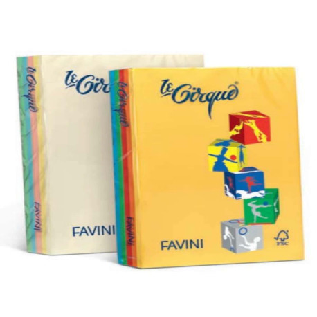 Cartotecnica FaviniLE CIRQUE A4 160GR 250 FOGLI - COLORI TENUI e FORTI
