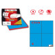 Etichette adesive C/519 - in carta - permanenti - 105 x 148,5 mm - 4 et/fg - 100 fogli - blu - Markin