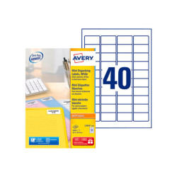 Avery JamFree Laser+ - 25.4 x 45.7 mm 4000 pezzi (100 foglio(i) x 40) Etichette per indirizzi