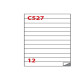 Etichette adesive C/527 - in carta - permanenti - 210 x 24,75 mm - 12 et/fg - 100 fogli - bianco - Markin