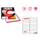 Etichette adesive C/547 - in carta - permanenti - 105 x 25 mm - 24 et/fg - 100 fogli - bianco - Markin