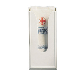 Dispenser per sacchetti igienici - capacitA' 60 sacchetti - 13,5x5,5x29,5 cm - bianco - Mar Plast