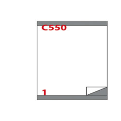 Etichette adesive C/550 - in carta - permanenti - 210 x 280 mm - 1 et/fg - 100 fogli - bianco - Markin