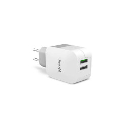 Celly - TC2USBTURBO - 2 USB-A Wall Charger 17W TURBO