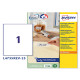 Etichette adesive L4735REV - in carta - angoli arrotondati - rimovibili - 210 x 297 mm - 1 et/fg - 25 fogli - bianco - Avery