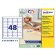 Etichette adesive L4736REV - in carta - angoli arrotondati - rimovibili - 45,7 x 21,2 mm - 48 et/fg - 25 fogli - bianco - Avery