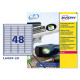 Etichette adesive L6009 - in poliestere - laser - permanenti - 45,7 x 21,2 mm - 48 et/fg - 20 fogli - argento - Avery