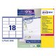 Etichette adesive L7161 - in carta - angoli arrotondati - laser - permanenti - 63,5 x 46,6 mm - 18 et/fg - 100 fogli - bianco -