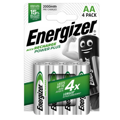 Pila stilo AA - 1,2V - Power Plus - ricaricabili - Energizer - blister 4 pezzi