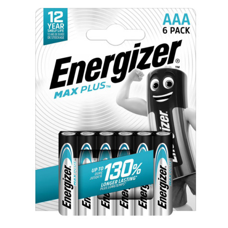 Pila ministilo AAA - 1,5V - Max Plus alcalina - Energizer - blister 6 pezzi