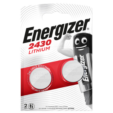 Micropila CR2430 - 3V - a pastiglia - Lithium - Energizer - blister 2 pezzi
