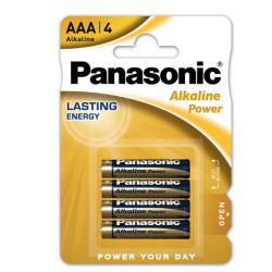Pila ministilo AAA - 1,5V - Alkaline Power - Panasonic - blister 4 pezzi
