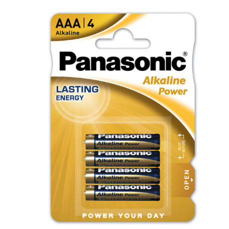 Pila ministilo AAA - 1,5V - Alkaline Power - Panasonic - blister 4 pezzi