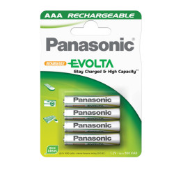 Pila ministilo AAA - 1,2V - Evolta - ricaricabili - Panasonic - blister 4 pezzi