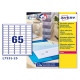 Etichette adesive L7551 - in poliestere - laser - permanenti - 38,1 x 21,2 mm - 65 et/fg - 25 fogli - trasparente - Avery