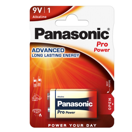 Pila Transistor - 9V - ProPower - 6R61 - Panasonic - blister 1 pezzo