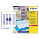 Etichette adesive L7553 - in poliestere - laser - permanenti - 22 x 12,7 mm - 48 et/fg - 25 fogli - trasparente - Avery