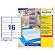 Etichette adesive L7562 - in poliestere - laser - permanenti - 99,1 x 34 mm - 16 et/fg - 25 fogli - trasparente - Avery