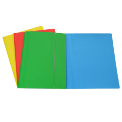 Cartella 3 lembi con elastico - A3 - dorso variabile - cartone plastificato - azzurro - Cartotecnica del Garda