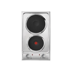 Candy CDE 32/1 X - Piano cottura elettrico - 2 piastre - Nicchia - larghezza: 27 cm - prof. 49.5 cm - argento - acciaio inossid