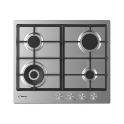 Candy CHG6BF4WPX - Piano cottura a gas - 4 piastre - Nicchia - larghezza: 56 cm - prof. 48 cm - acciao inox - acciaio inossidab
