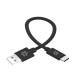 Celly USBAUSBCCOT30 - USB-A to USB-C Cotton Braided Cable 30cm