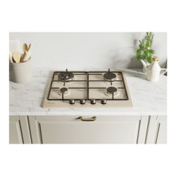 Candy Classic CHW6BRAV4WGT - Piano cottura a gas - 4 piastre - Nicchia - larghezza: 56 cm - prof. 48 cm - avena