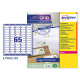 Etichette adesive L7651 - in carta - angoli arrotondati - laser - permanenti - 38,1 x 21,2 mm - 65 et/fg - 25 fogli - bianco - 