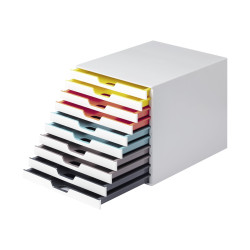 DURABLE VARICOLOR MIX 10 - Cassettiera - 10 cassetti - per Letter, A4, C4, Folio - multicolore