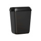 Cestino gettacarte Skin - con coperchio - 54,5 x 22,5 x 33,5 cm - 23 L - nero Carbon - Mar Plast