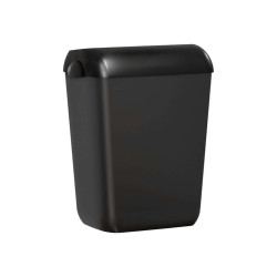 Cestino gettacarte Skin - con coperchio - 54,5 x 22,5 x 33,5 cm - 23 L - nero Carbon - Mar Plast