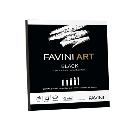 Album collato Black - A4 - 320 gr - 10 fogli - Favini Art