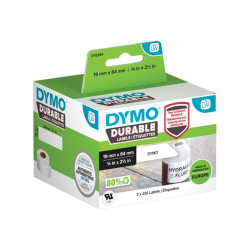 DYMO - Adesivo permanente - 64 x 19 mm 900 etichette (2 rotolo(i) x 450) etichette - per DYMO LabelWriter 310, 315, 320, 330, 4