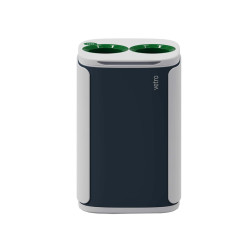 Cestino gettacarte Wastee - per raccolta differenziata - 60 L - Verde/vetro - Kobra