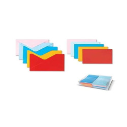 CF 100 BIGLIETTI + 100 BUSTE 7X11CM FORMATO 4 - COLORI ASSORTITI