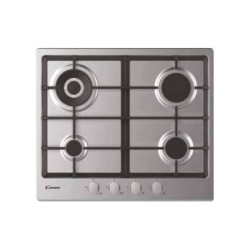 Candy Timeless CHG 6BR4 WX - Piano cottura a gas - 4 piastre - Nicchia - larghezza: 56 cm - prof. 48 cm - acciao inox - acciaio