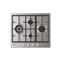 Candy Timeless CHG6D4WX - Piano cottura a gas - 4 piastre - Nicchia - larghezza: 56 cm - prof. 48 cm - acciao inox
