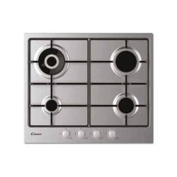 Candy Timeless CHW6BR4WX - Piano cottura a gas - 4 piastre - Nicchia - larghezza: 56 cm - prof. 48 cm - acciao inox - acciaio i