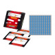 Etichette adesive tonde - in carta - permanenti - diametro 10 mm - 120 et/fg - 10 fogli - blu - Markin