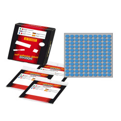 Etichette adesive tonde - in carta - permanenti - diametro 10 mm - 120 et/fg - 10 fogli - blu - Markin